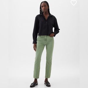 Gap High Rise Vintage Slim Jeans Sage Green